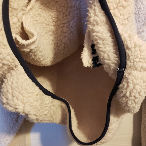 Tommy Hilfiger Sport Sherpa Sweater High Neck Buttons Zipper Pockets Woman Large - Picture 11 of 13